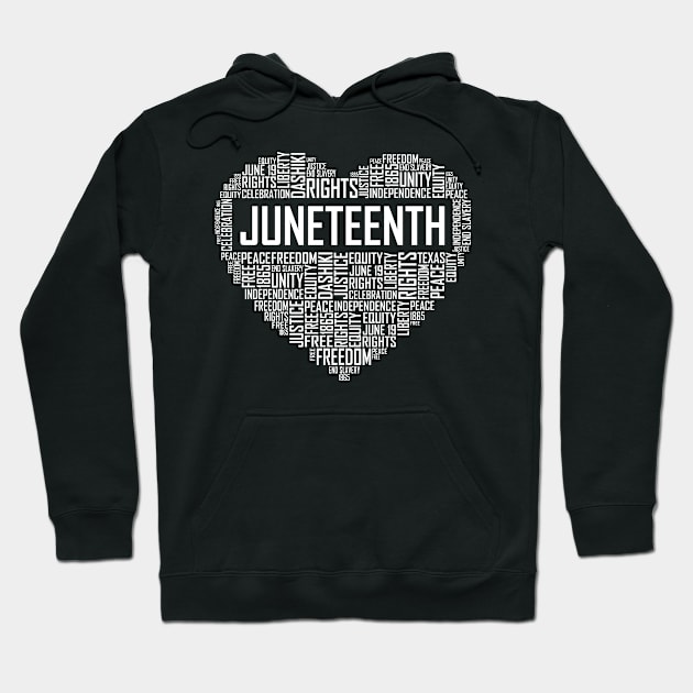 Juneteenth Heart Hoodie by LetsBeginDesigns